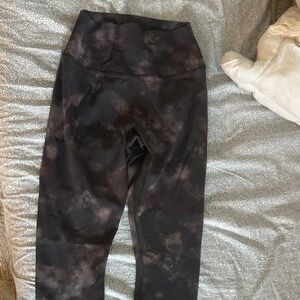 ALO Tie-Dye Black High-Waist Leggings